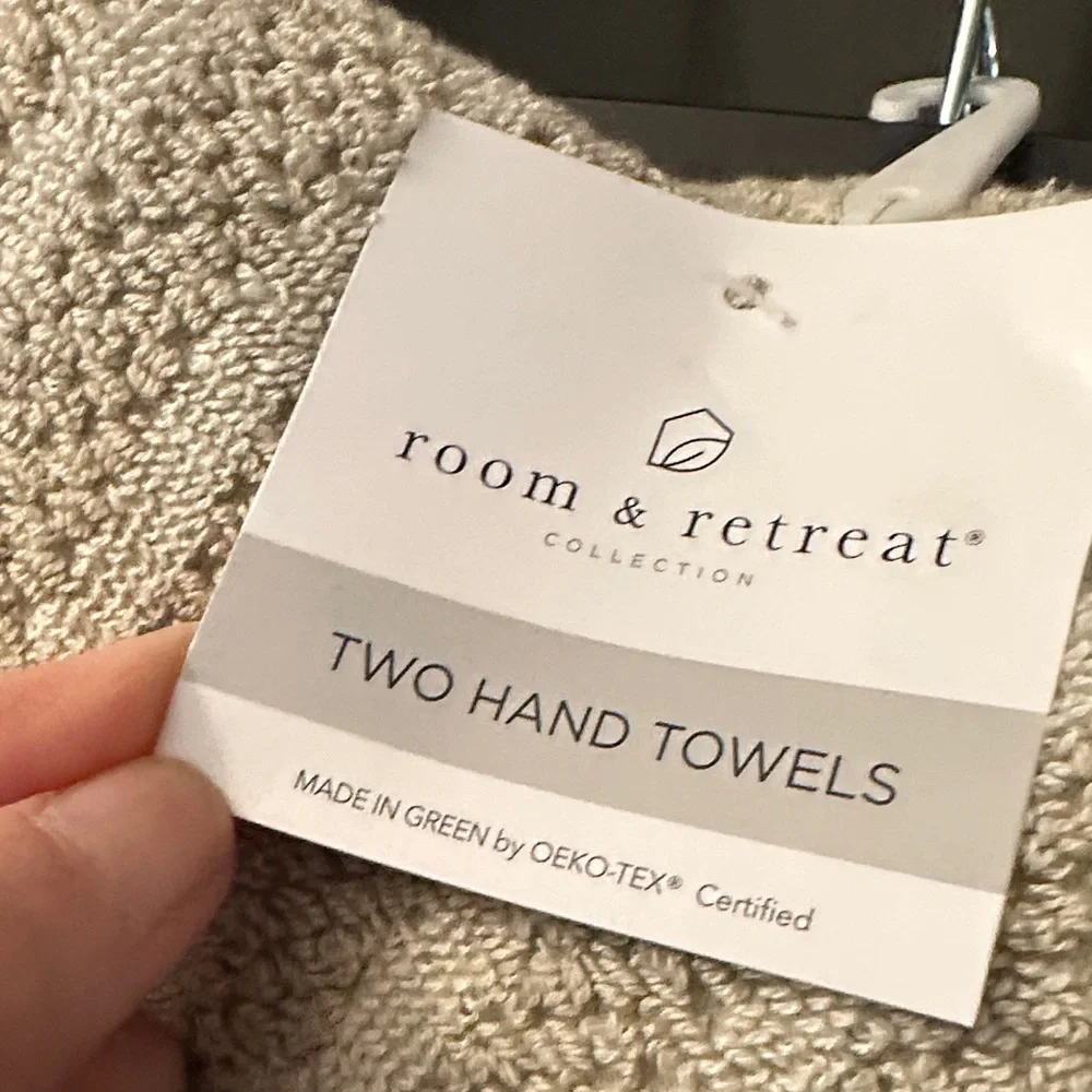 Cream room and retreat two hand towels
